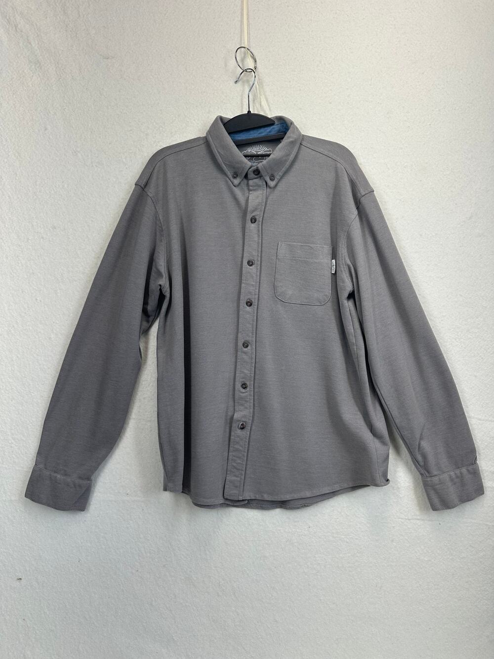 Laguna Men's Long-Sleeve Button-Down Knit Shirt SZ L Gorpcore Normcore Outdoors